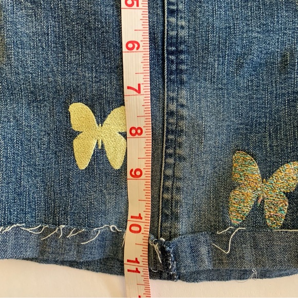 Ralph Lauren, Denim jean shorts with butterfly decals. size 6. Colorful.… - Picture 8 of 8